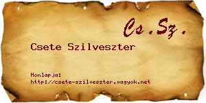 Csete Szilveszter névjegykártya