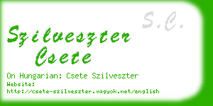 szilveszter csete business card